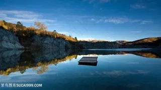 湖畔美景山水风景图片