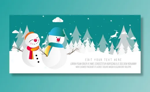 设计装饰圣诞节冬天背景