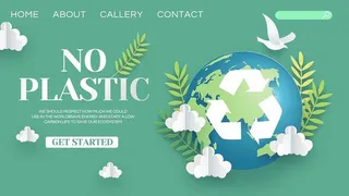 英文环保宣传海报PSD模板