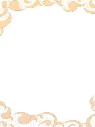 中国风国潮祥云插画手绘云彩图案海报云层装饰背景PSD设计素材