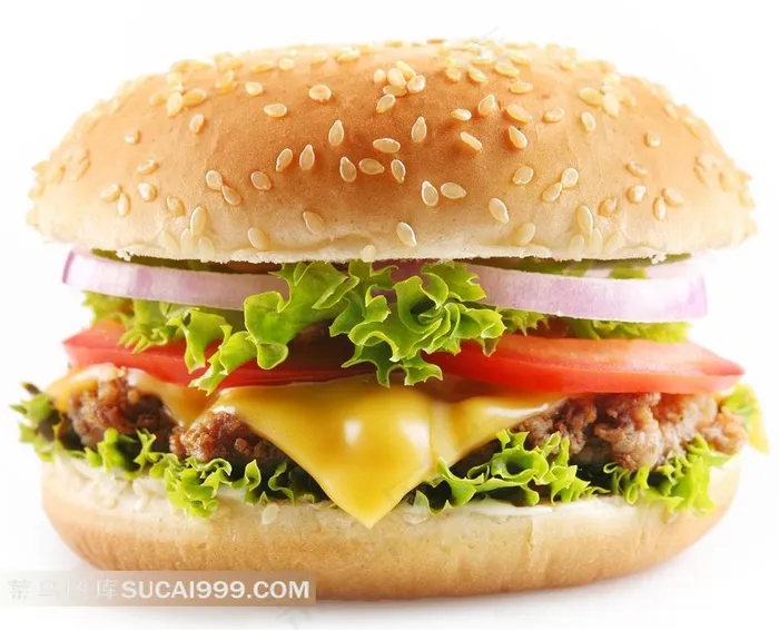 芝士汉堡高清图片
