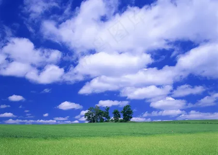 清澈天空草原背景云层云彩 清澈天空草原背景云层云彩