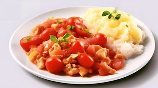 西红柿炒鸡蛋盖浇饭图片