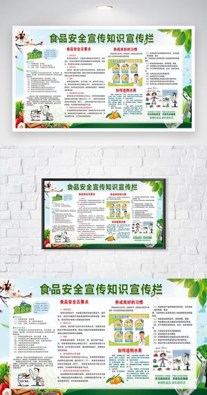 大气食品安全宣传展板模板