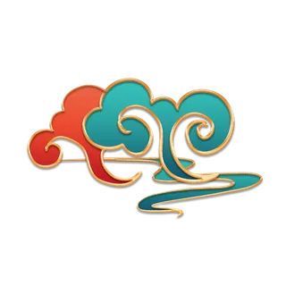 大气中国风祥云国潮风金边立体云朵剪纸创意装饰元素PNG免抠素材