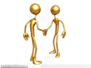 3D小金人-握手
