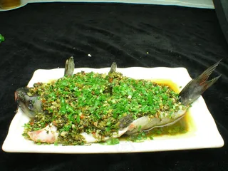 2882雪菜蒸鮰鱼2