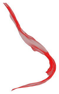 红色飘带免扣素材