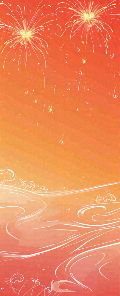 喜庆红色渐变烟花，春节新年元旦元宵除夕节日(704x1728)