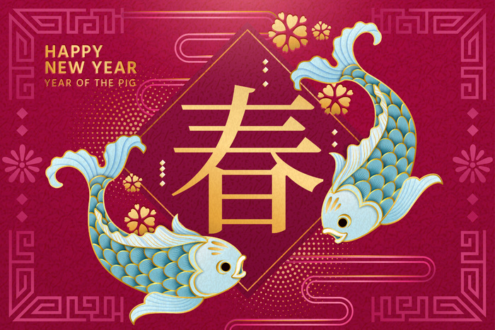 中式传统新年春节矢量素材eps,ai矢量模版下载