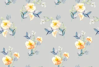 花卉唯美手绘花朵面料纹理手机壳布料面料印花服装矢量图案素材