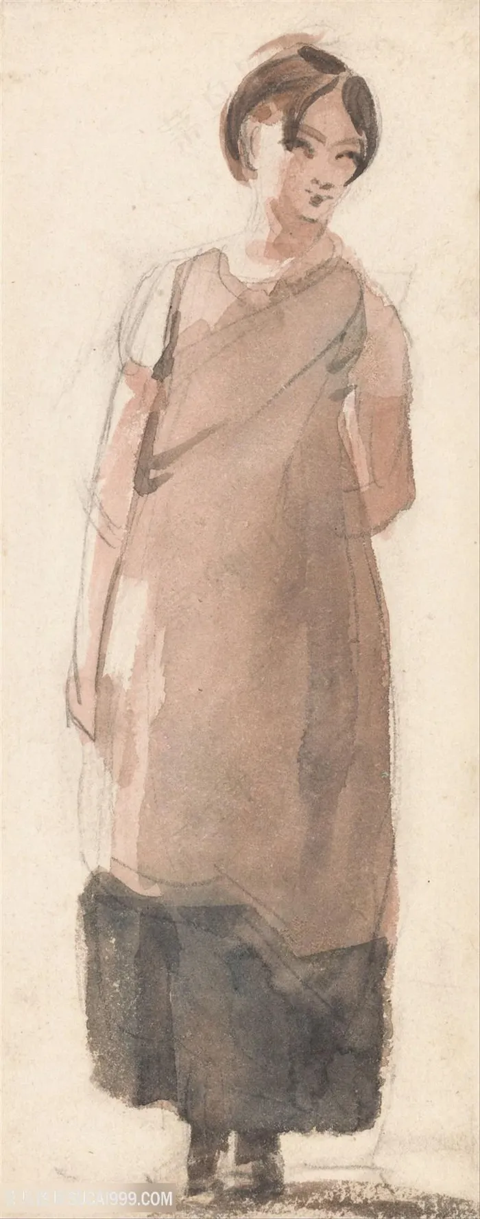 康斯坦布尔油画手绘女性装饰画