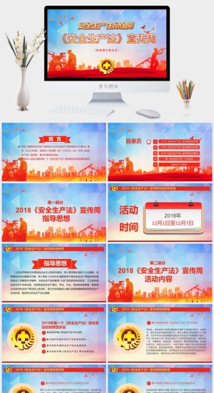 安全生产PPT模板预览图