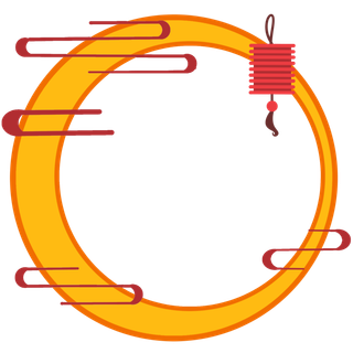 中国风中式传统祥云图案国潮古风边框云纹装饰元素PNG免抠素材图