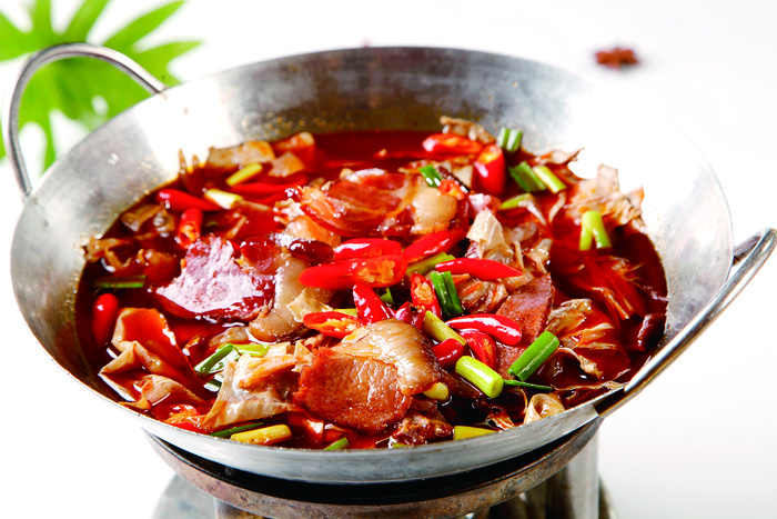 干锅美食焖锅湘菜麻辣香辣纸锅干锅腊肉笋衣