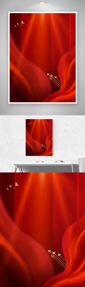 红色喜庆海报背景模板