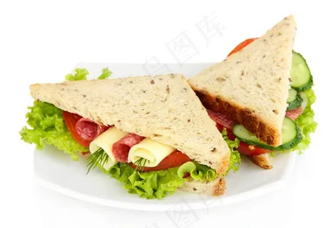 可口的夹肉三明治素材 可口的夹肉三明治素材