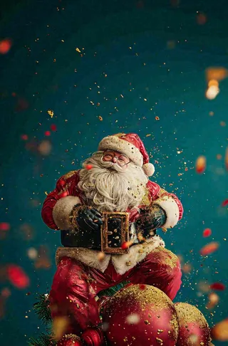 圣诞节圣诞老人礼物创意温馨