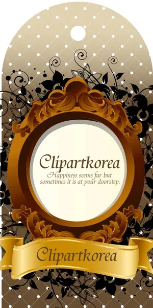 免抠潮流花纹吊牌