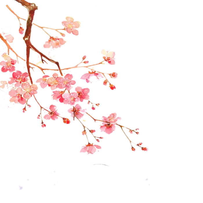 中国风国画水墨花卉素材