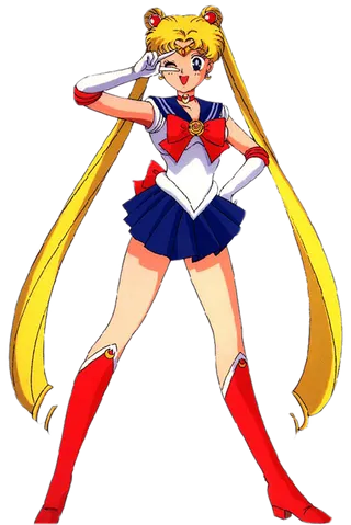 卡通人物水冰月比耶素材