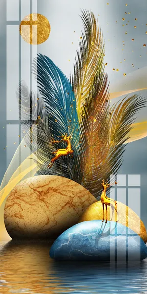 新中式石来运转装饰画