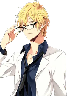 眼睛男素材人物黄发卡通