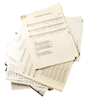 复古乐器乐谱英文字贴纸免抠图素材