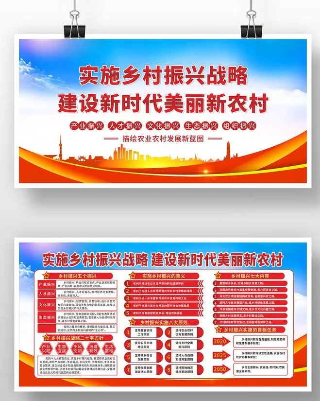 乡村振兴战略cdr矢量模版下载