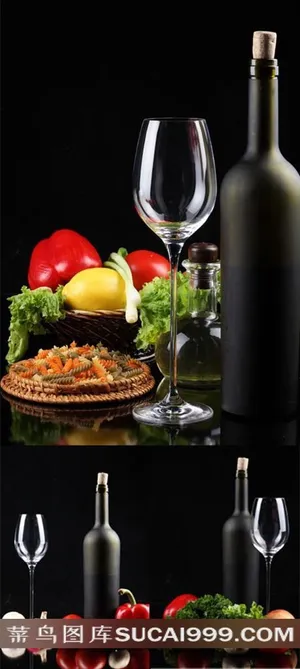 红酒与蔬菜高清图片素材 红酒与蔬菜高清图片素材
