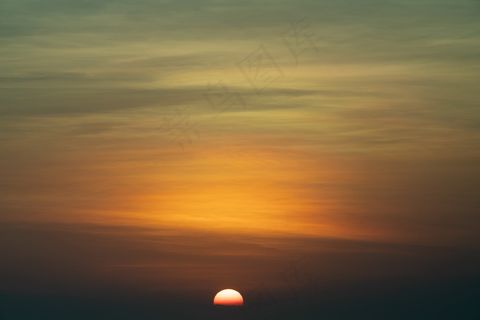 意境夕阳风景图片