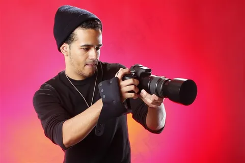 职业人物拿相机摄影师职场人物图片