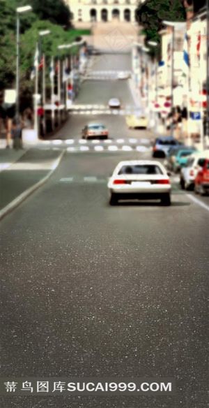 城市道路影楼背景