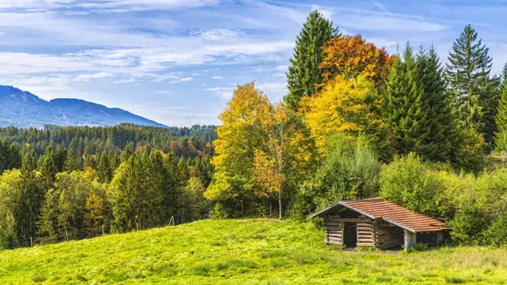 山间小屋风景图片 山间小屋风景图片
