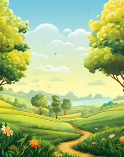 绿色清新户外草地背景