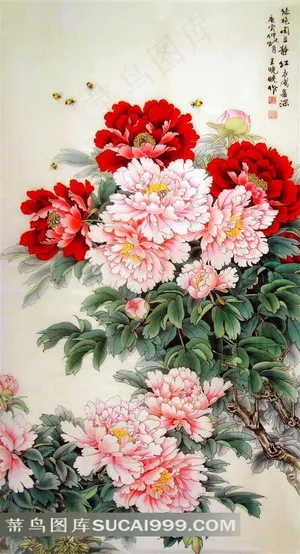 创意牡丹花艺术图片