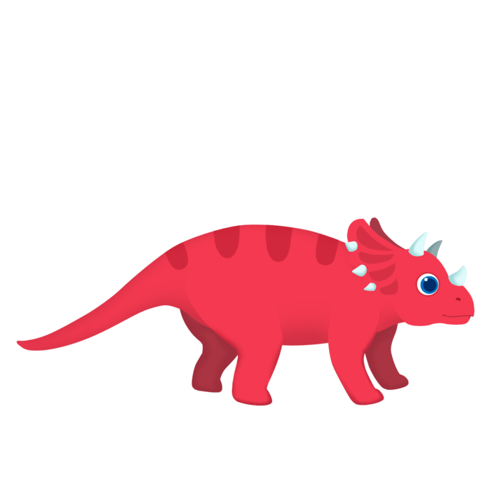 红色恐龙卡通