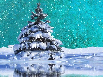 冬天白雪背景风景