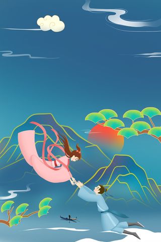 中式古典国潮来袭海报展板宣传背景图PSD设计PS模板素材