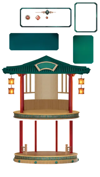 古风复古透明素材PNG免扣