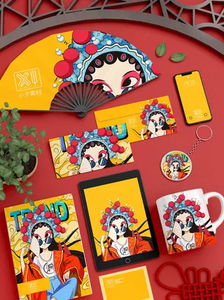 国潮风中式文创智能样机