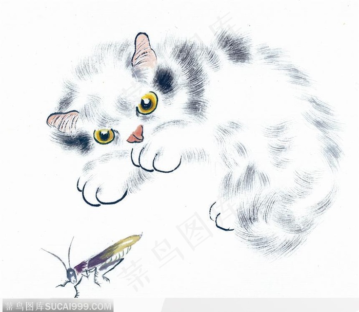 小花猫捉虫图