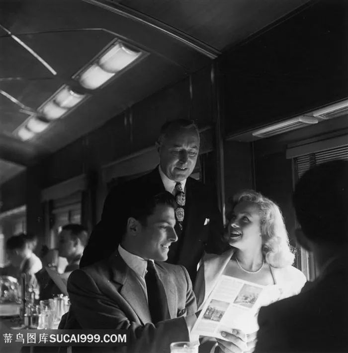 黑白火车玛丽莲梦露装饰画