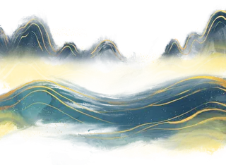 中国风山水祥云PNG免扣素材