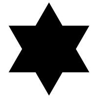 红大卫 PNG 犹太明星 PNG免抠(200x200)