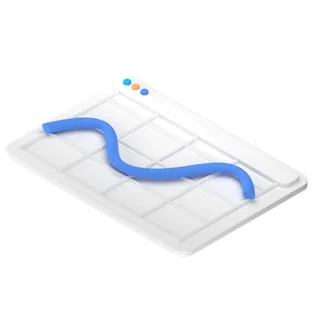 折线图简约3D数据png图标素材