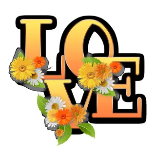 设计love字装饰情人节