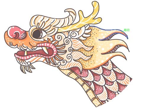 端午节龙头ai矢量模版下载