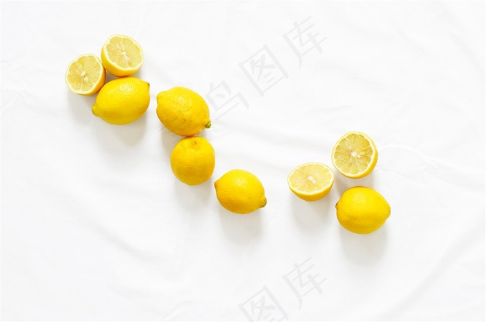 黄色柠檬水果健康绿色食品