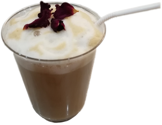 拉花绵云拿铁玫瑰点缀花式咖啡免抠实拍摄影元素素材